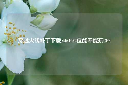 穿越火线补丁下载,win1032位能不能玩CF?
