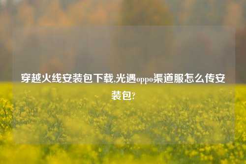 穿越火线安装包下载,光遇oppo渠道服怎么传安装包?