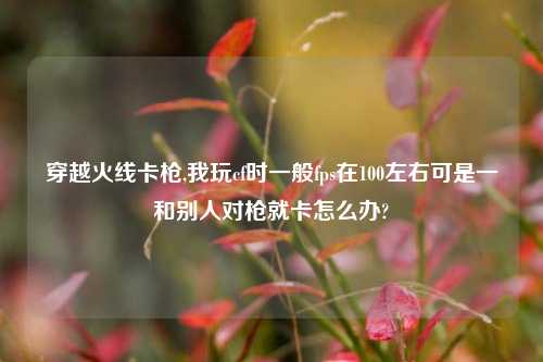 穿越火线卡枪,我玩cf时一般fps在100左右可是一和别人对枪就卡怎么办?
