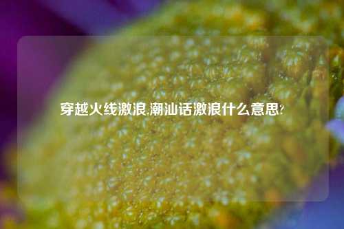 穿越火线激浪,潮汕话激浪什么意思?