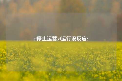 cf停止运营,cf运行没反应?