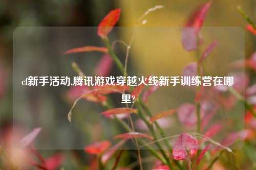 cf新手活动,腾讯游戏穿越火线新手训练营在哪里?