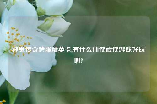 神鬼传奇跨服精英卡,有什么仙侠武侠游戏好玩啊?